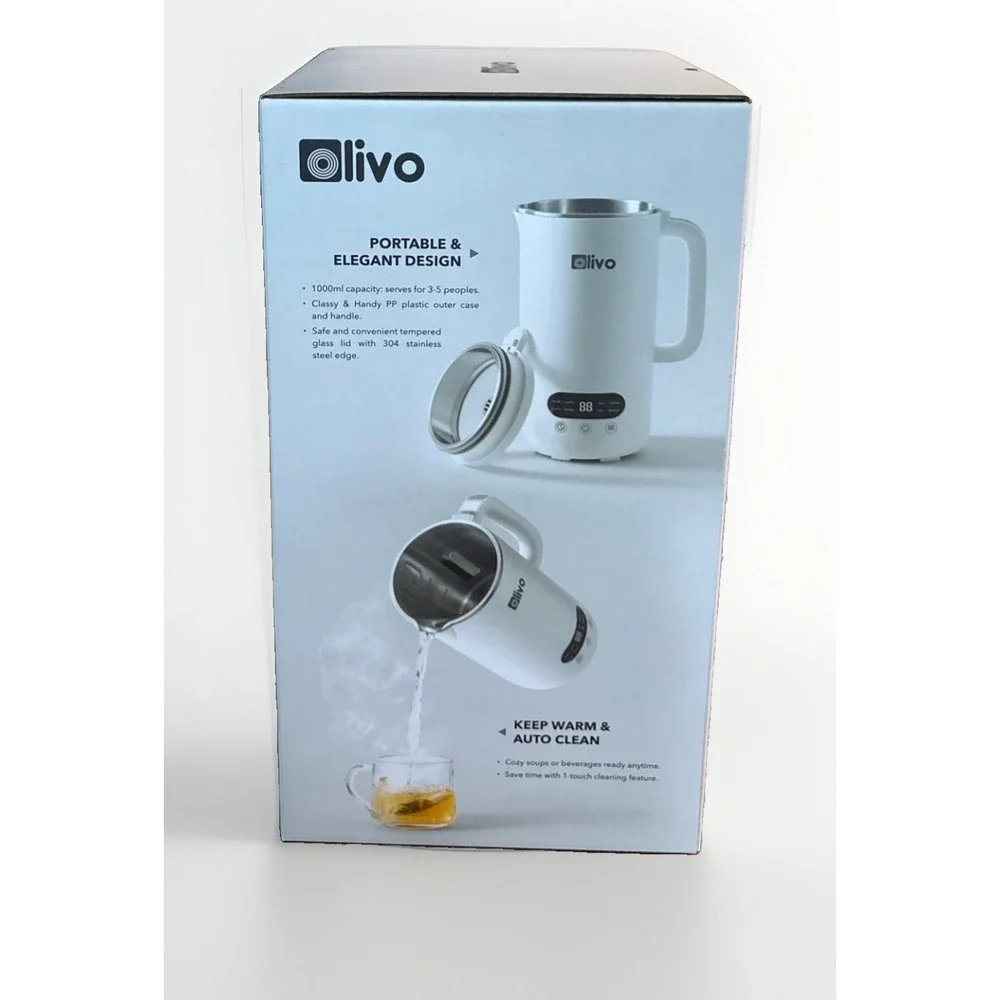 OLIVO CB1000 Automatic Nut Milk Maker - Almond, Cashew, Soy & Oat Milk Maker NEW